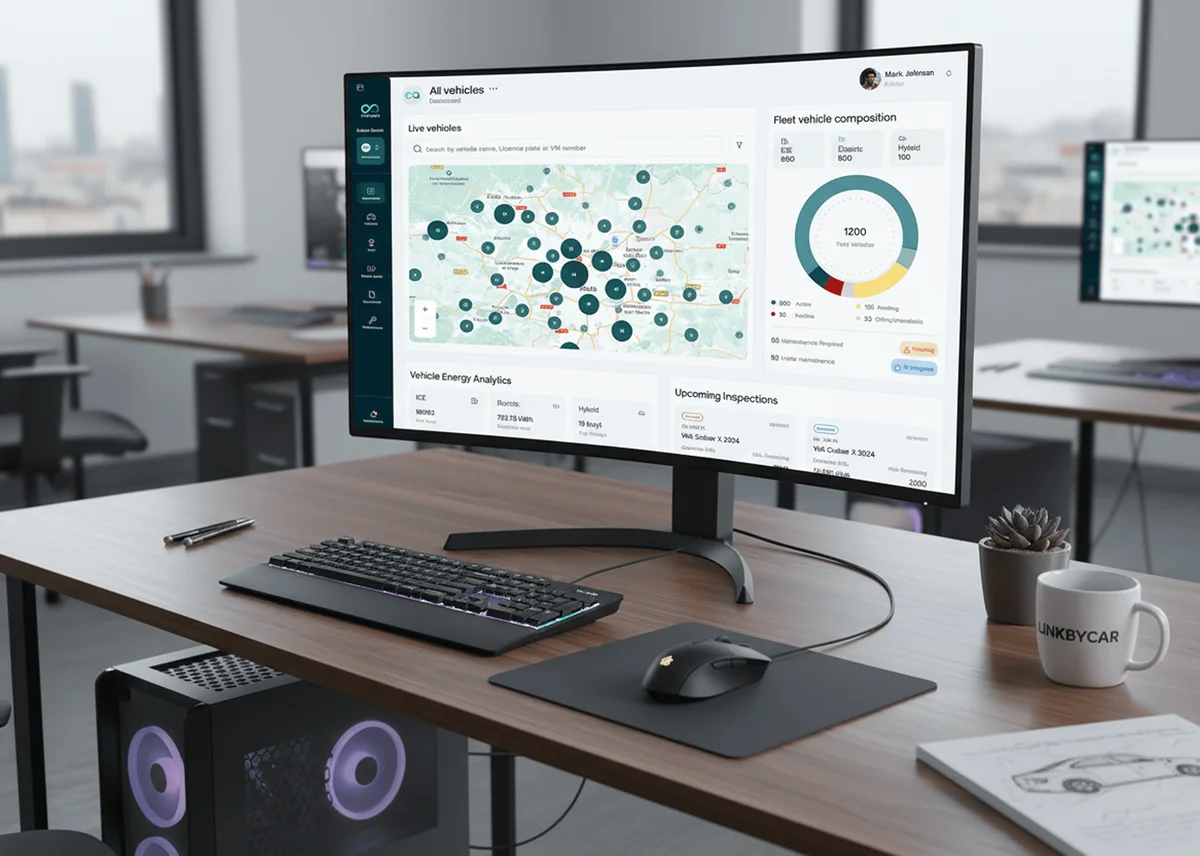 LinkByCar fleet intelligence dashboard
