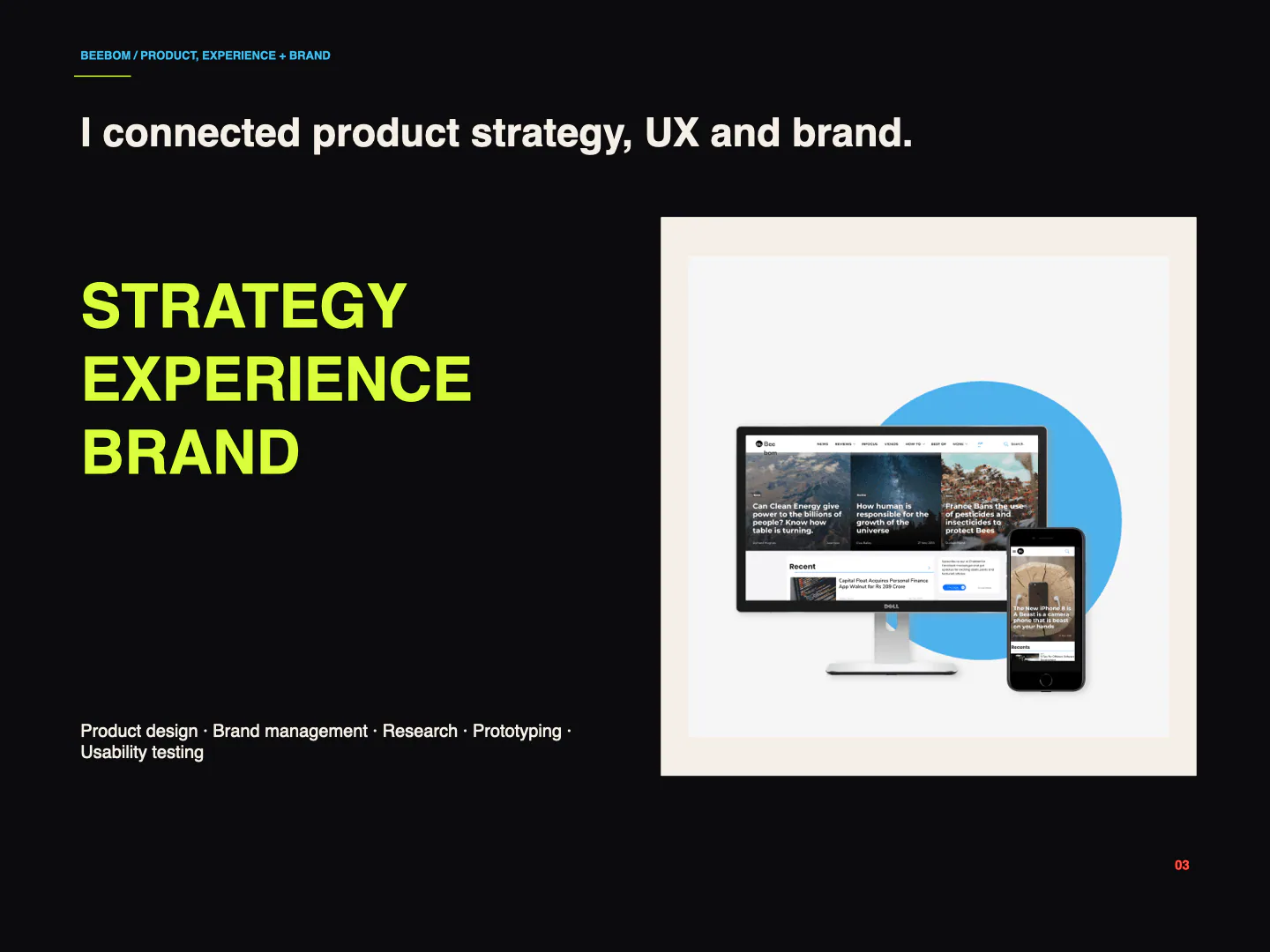 Beebom product strategy, experience and brand overview
