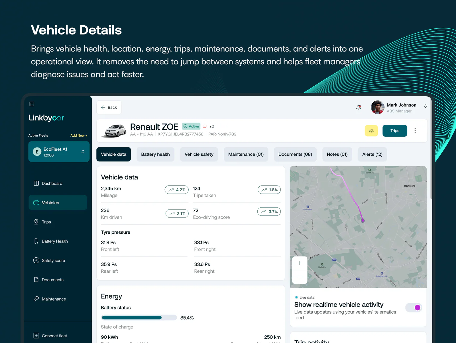 LinkByCar vehicle detail interface